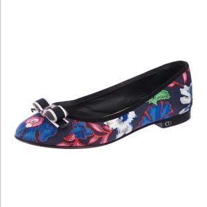 Christian Dior floral ballet flats